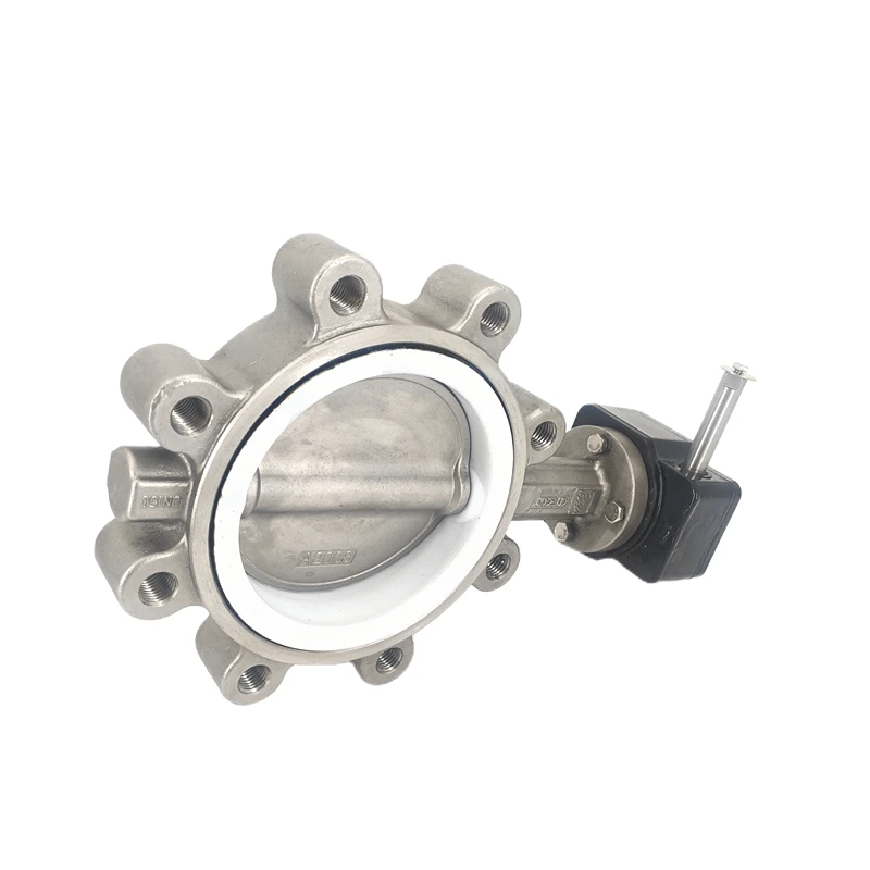 316L worm gear lug type PTFE butterfly valve show