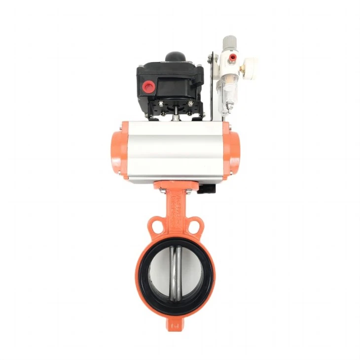 Soft Back Enkeltvirkende Pneumatisk Clamp Butterfly Ventil