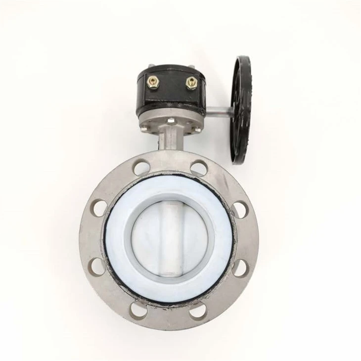 Turbineflange rustfrit stål PTFE sommerfuglventil